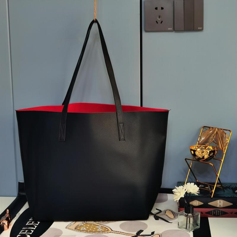 Large Capacity PU Leather Tote Bag Textured Shoulder Bag