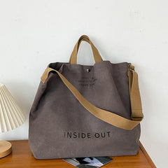Large Capacity Canvas Tote Bag Lightweight Handheld Hobo Bag