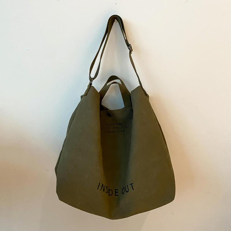 Large Capacity Canvas Tote Bag Lightweight Handheld Hobo Bag