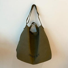 Large Capacity Canvas Tote Bag Lightweight Handheld Hobo Bag