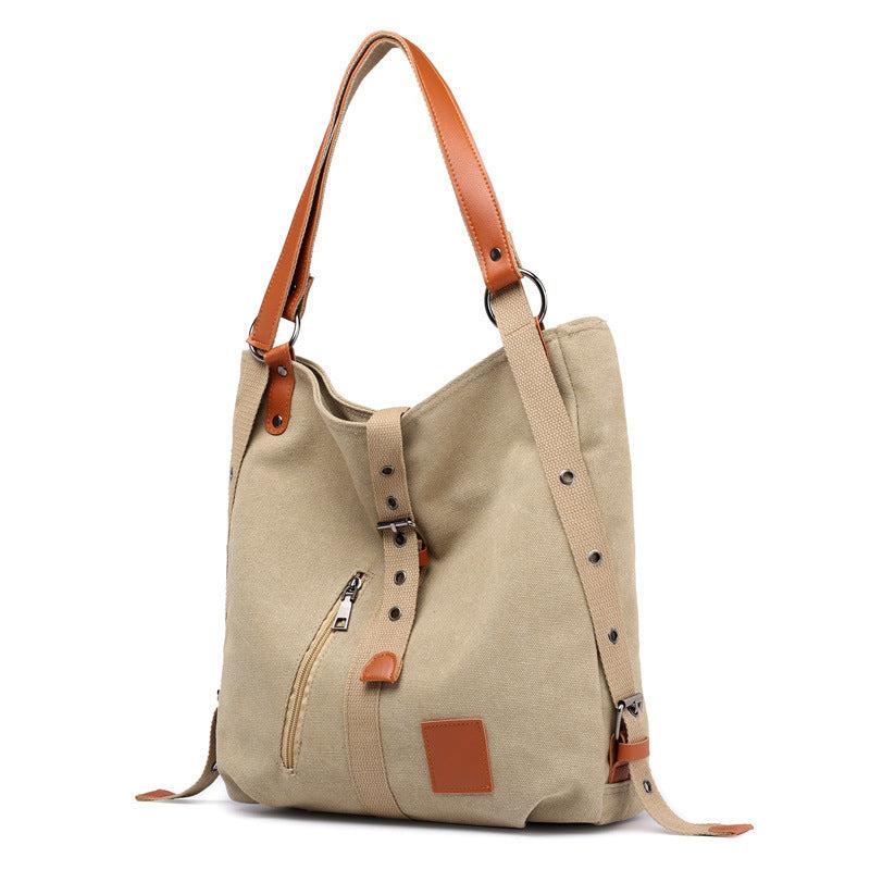 Vintage Patchwork Canvas Hobo Bag Large Tote Women's Shoulder Handbag