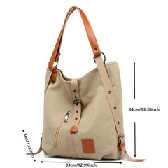 Vintage Patchwork Canvas Hobo Bag Large Tote Women's Shoulder Handbag