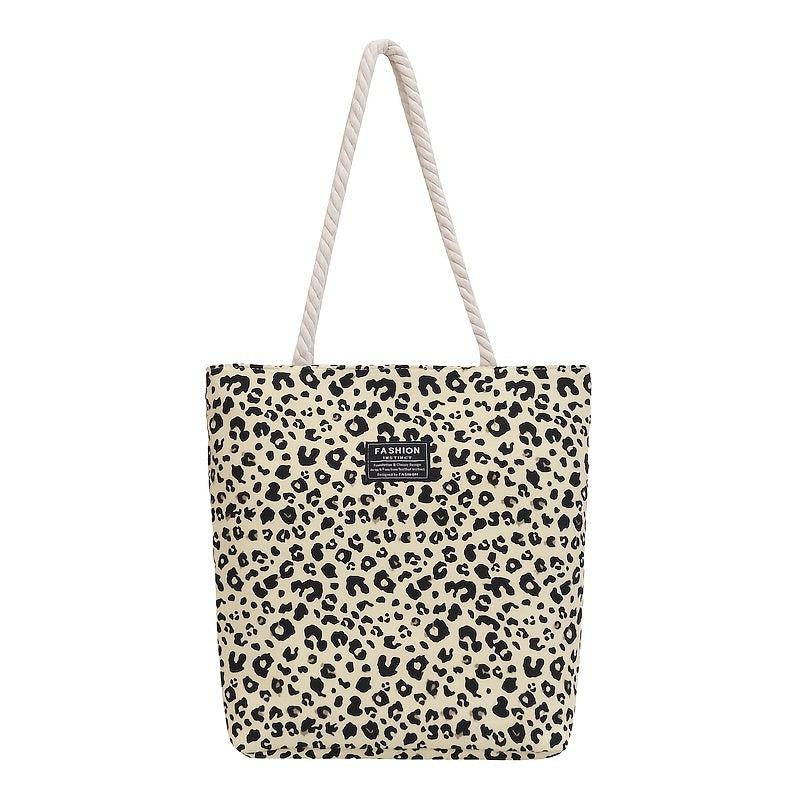 Fashion Shoulder Bag Leopard Print Zipper Handbag Casual