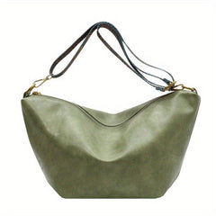 Women's Vintage Crescent Zipper Bag Lightweight Crossbody Bag
