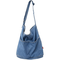 Minimalist Denim Shoulder Bag All Match Casual Hobo Crossbody Bag