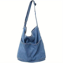 Minimalist Denim Shoulder Bag All Match Casual Hobo Crossbody Bag