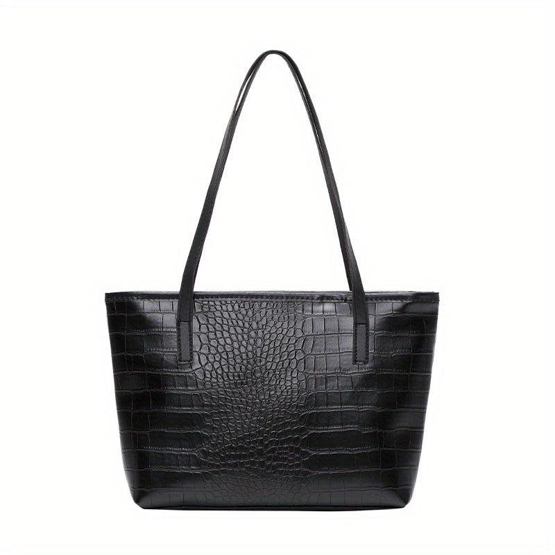 Durable Shoulder Bag PU Leather Large Capacity Handbag