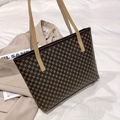 Durable Shoulder Bag PU Leather Large Capacity Handbag