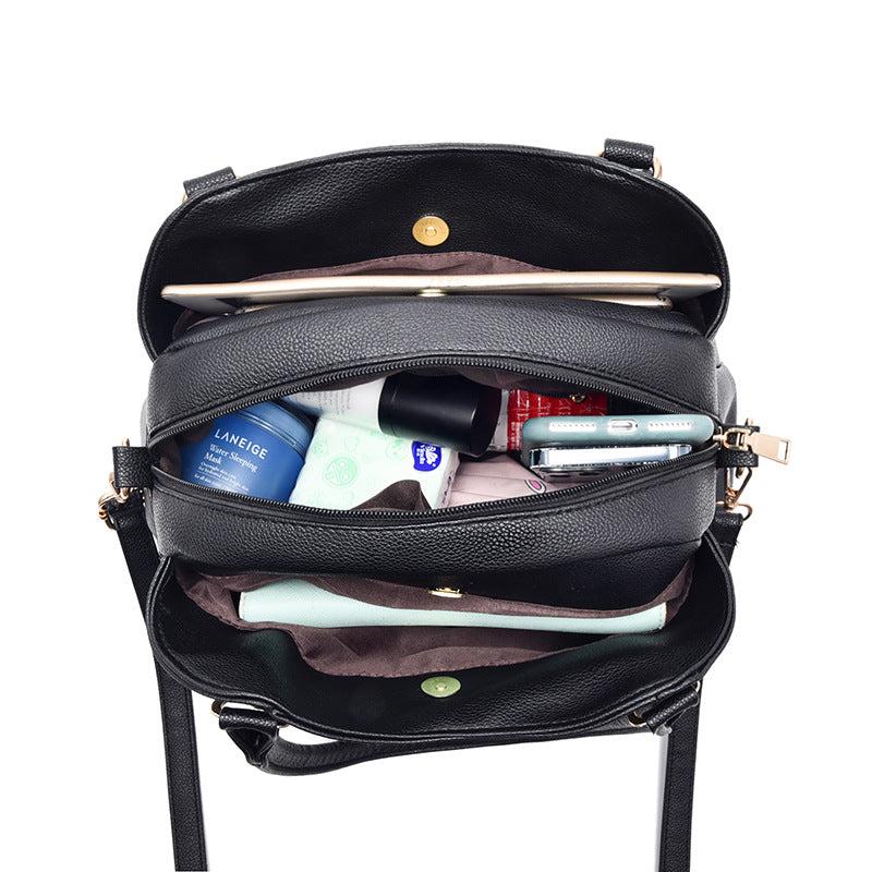 Metal Patch Decor Handbags For Women Crossbody Bag