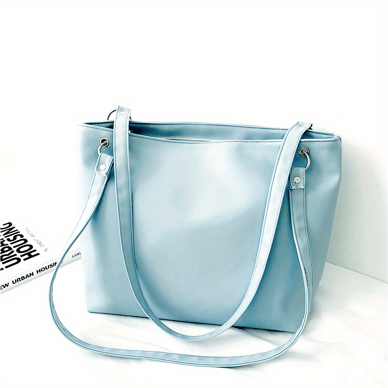 Large Faux Leather Tote Bag Women's Handbag For Work Shopping