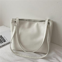 Large Faux Leather Tote Bag Women's Handbag For Work Shopping