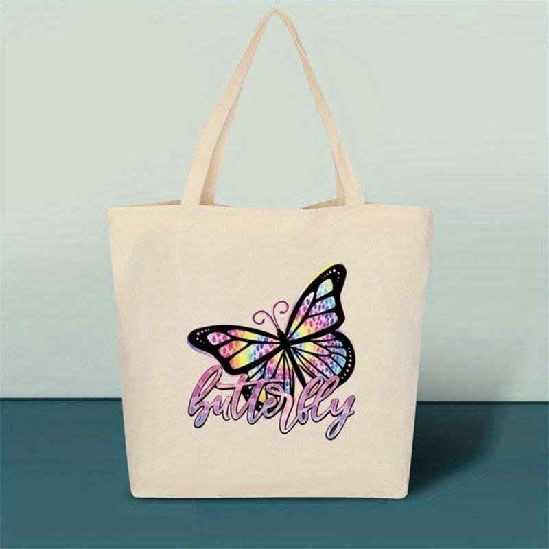 Y2K Butterfly Pattern Tote Bag Shoulder Shopper Bag