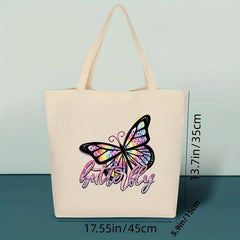 Y2K Butterfly Pattern Tote Bag Shoulder Shopper Bag