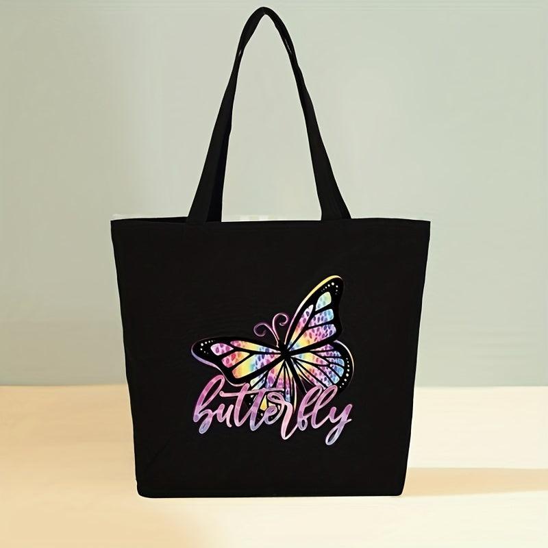 Y2K Butterfly Pattern Tote Bag Shoulder Shopper Bag