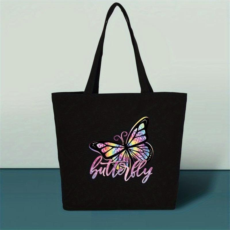 Y2K Butterfly Pattern Tote Bag Shoulder Shopper Bag