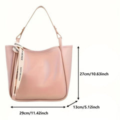 Retro Large Tote Bag Women's Casual Handbag & Shoulder Bag