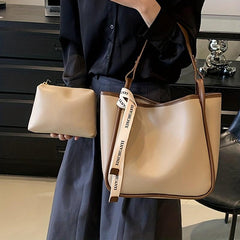Retro Large Tote Bag Women's Casual Handbag & Shoulder Bag