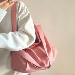Minimalist Square Crossbody Bag Large Faux Leather Shoulder Bag