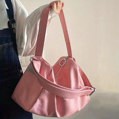 Minimalist Square Crossbody Bag Large Faux Leather Shoulder Bag