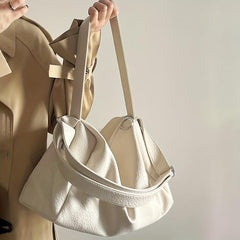 Minimalist Square Crossbody Bag Large Faux Leather Shoulder Bag