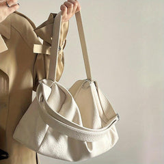 Minimalist Square Crossbody Bag Large Faux Leather Shoulder Bag