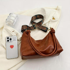 Retro Double Strap Boho Zipper Tote Bag