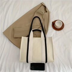 Colorblock Tote Square Bag Shoulder Bag Satchel Bag