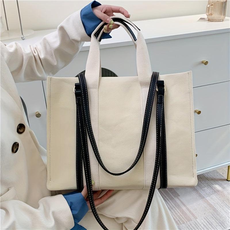 Colorblock Tote Square Bag Shoulder Bag Satchel Bag