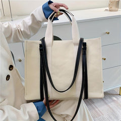 Colorblock Tote Square Bag Shoulder Bag Satchel Bag