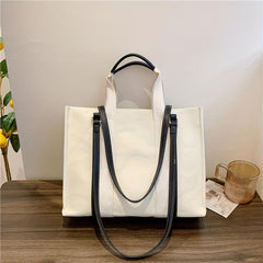 Colorblock Tote Square Bag Shoulder Bag Satchel Bag