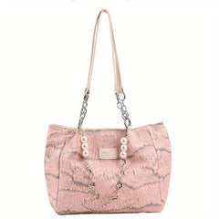 Women's Large Ruched Tote Bag Shoulder Bag