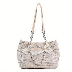 Women's Large Ruched Tote Bag Shoulder Bag