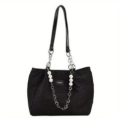 Women's Large Ruched Tote Bag Shoulder Bag