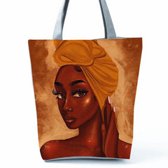 African Girl Printed Shoulder Bag Ladies Tote Bag Handbag