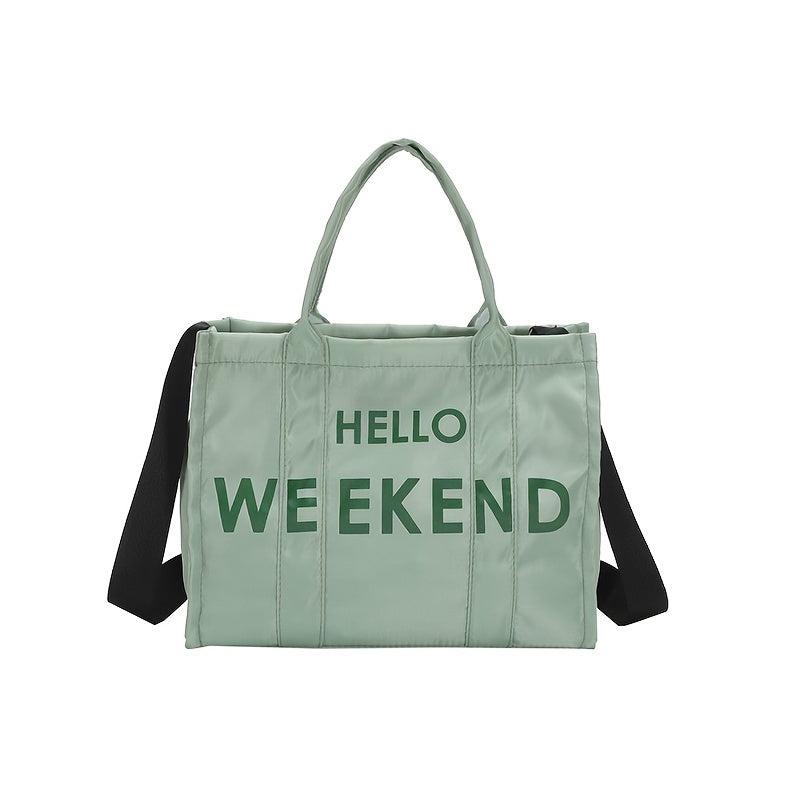 Letter Print Tote Bag All Match Shoulder Bag Large Handbag