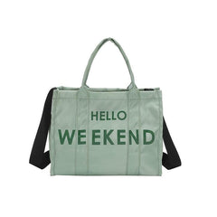 Letter Print Tote Bag All Match Shoulder Bag Large Handbag