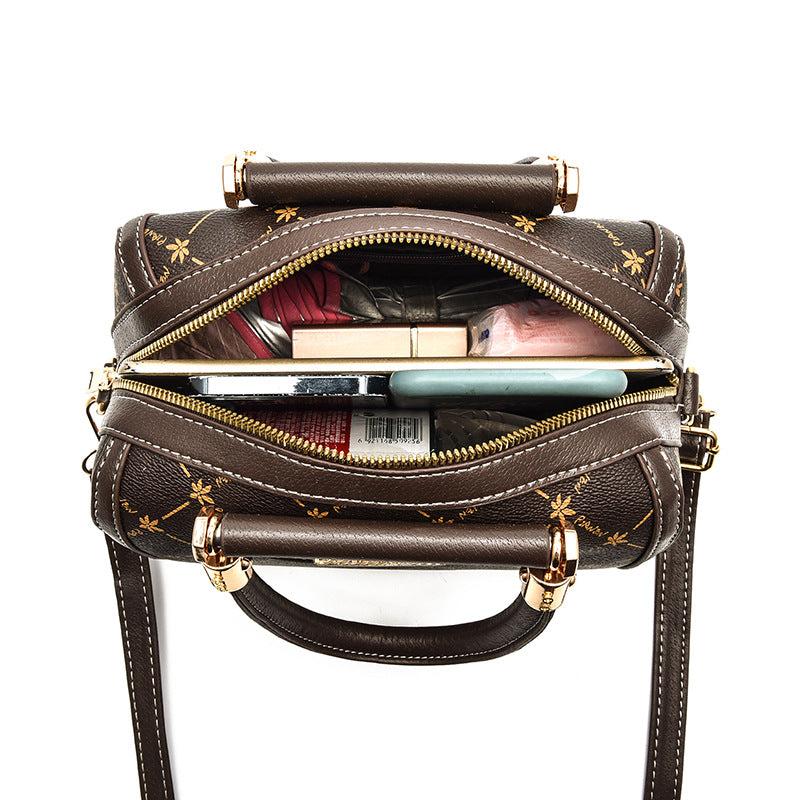 Plaid Pattern Classic Shoulder Bag with Zipper Portable Handle