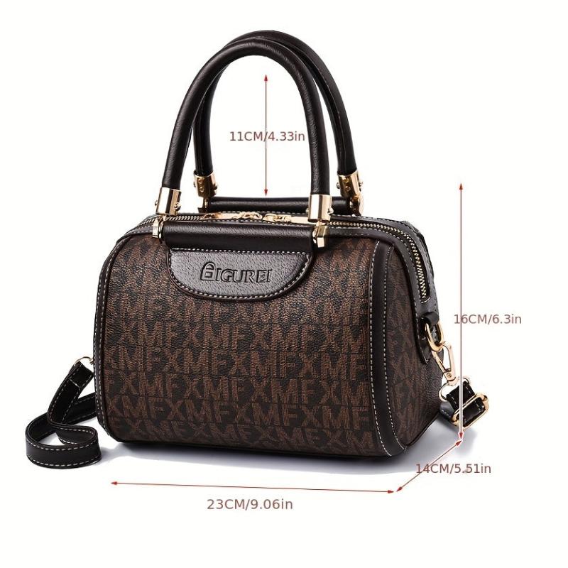 Plaid Pattern Classic Shoulder Bag with Zipper Portable Handle