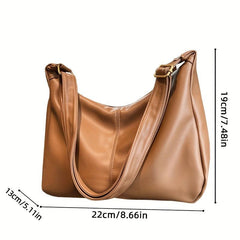 Women's Minimalist Hobo Shoulder Bag Zipper All Match Underarm Bag