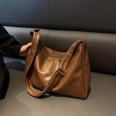 Women's Minimalist Hobo Shoulder Bag Zipper All Match Underarm Bag