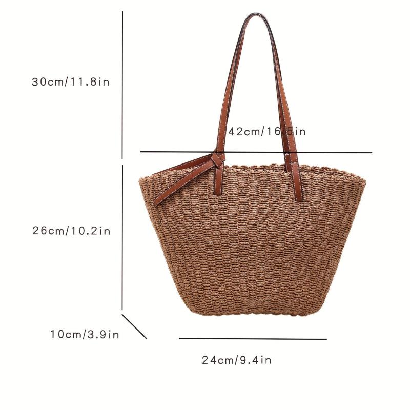 Casual Straw Shoulder Bag Tote Beach Handbag