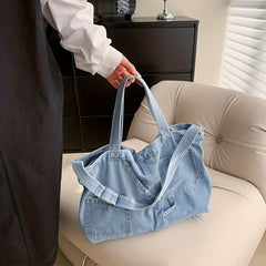 Women's Stylish Denim Shoulder Bag Large Capacity Tote Bag