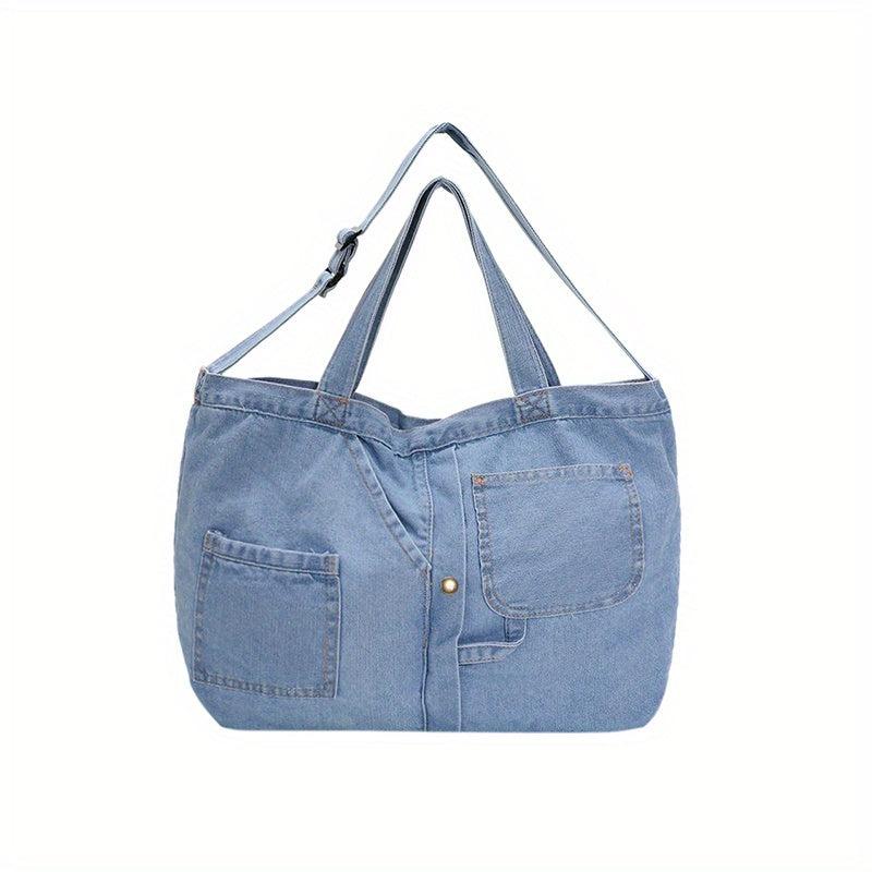 Women's Stylish Denim Shoulder Bag Large Capacity Tote Bag