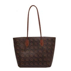 Vintage Cartoon Bear Print Tote Bag Large Capacity Classic Shoulder Bag
