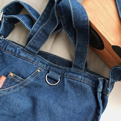 Large Capacity Denim Tote Bag with Adjustable Strap