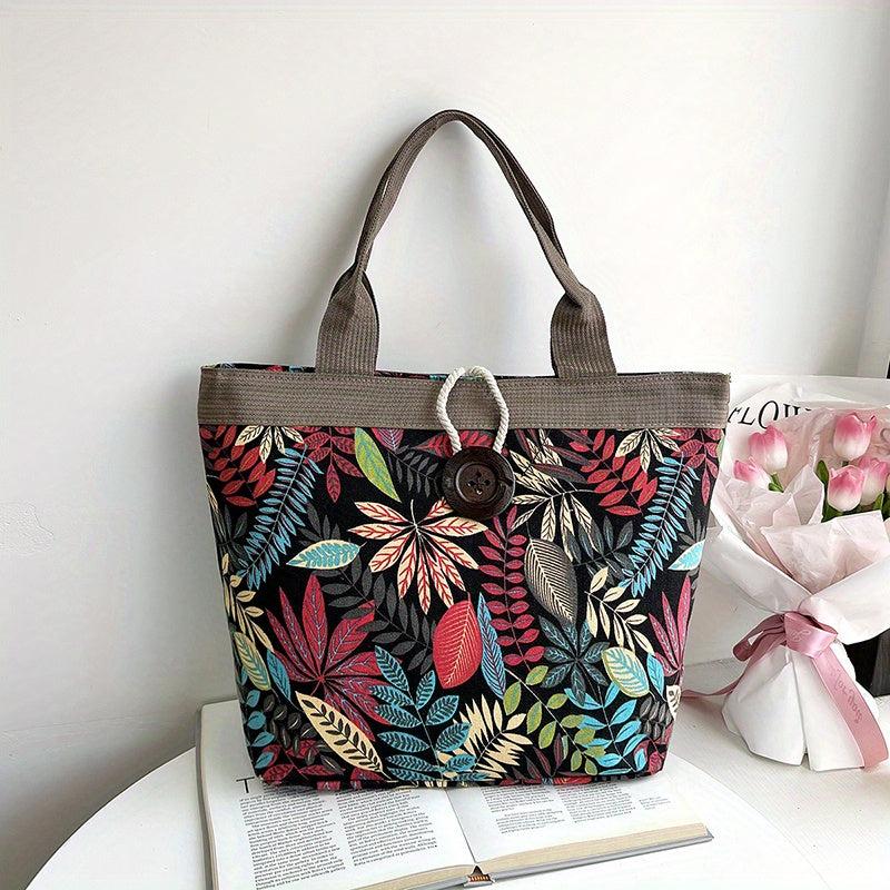 Vintage Geometric Pattern Tote Bag Women's Shoulder Bag