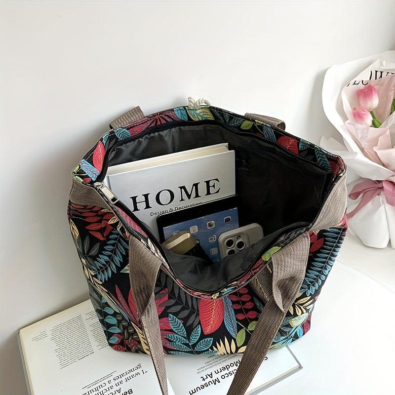 Vintage Geometric Pattern Tote Bag Women's Shoulder Bag
