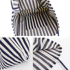 Striped Pattern Shoulder Bag Lightweight Large capacity Canvas Bag
