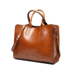 Large Capacity Shoulder Bag - Top Handle Satchel for Women