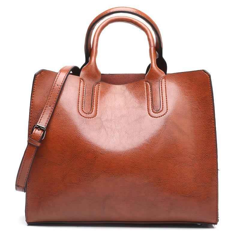 Large Capacity Shoulder Bag - Top Handle Satchel for Women
